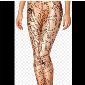 Harry Potter Marauders Map Leggings medium